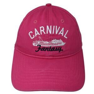 Carnival Fantasy Strapback Hat Pink One Size Embroidered Vent Holes